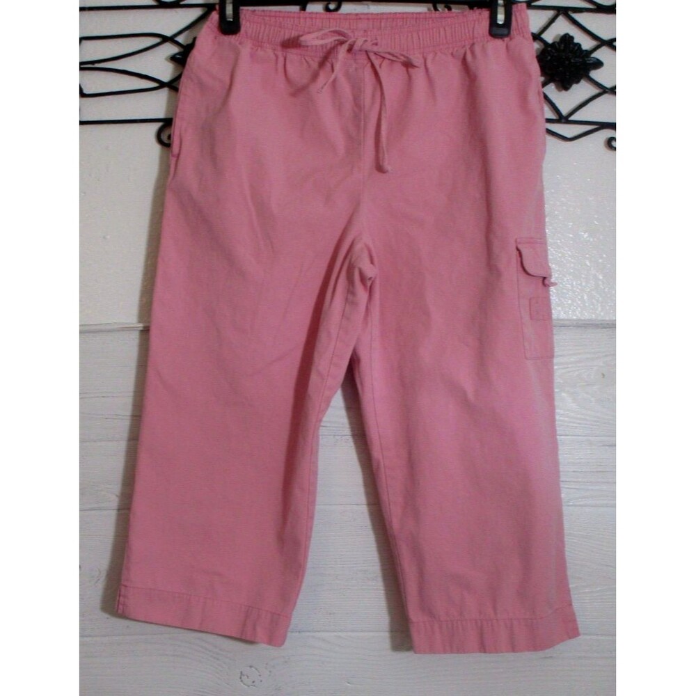 Alfred Dunner Women's capri Pants Size 10 Pink Elastic waist